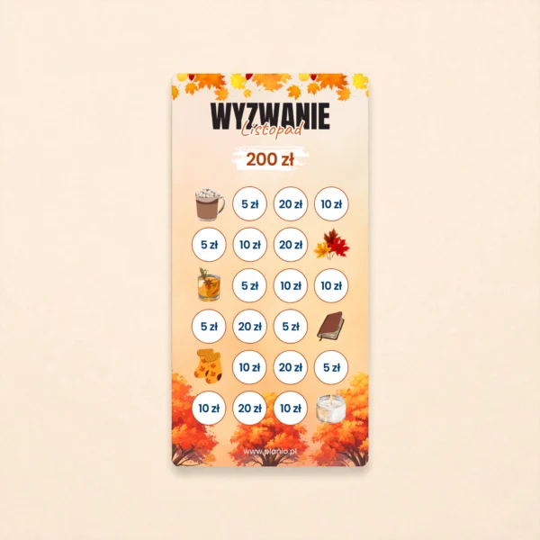 13-4 Wyzwanie oszczędnościowe „Listopad”