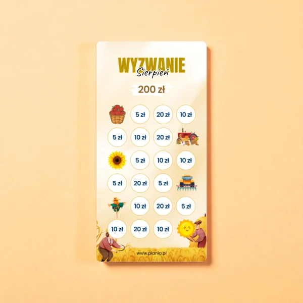 16-4 Wyzwanie oszczędnościowe „Sierpień”