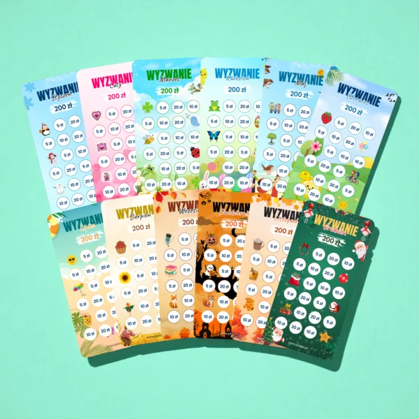 24-4 Zestaw wyzwań oszczędnościowych „12 miesięcy”