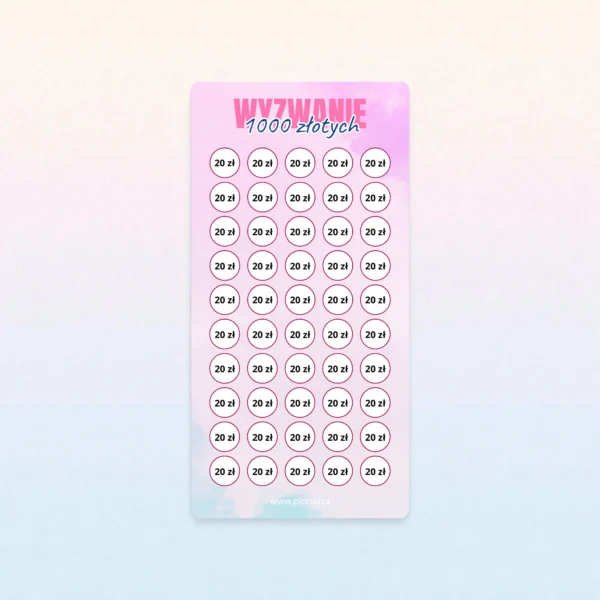 Wyzwanie oszczędnościowe „1000 złotych”