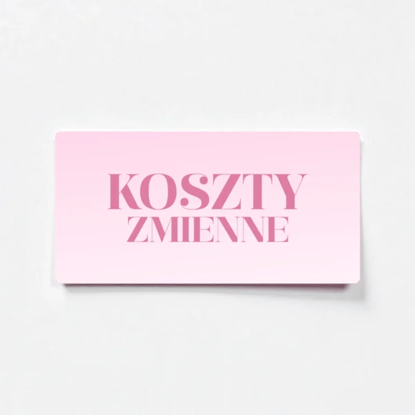 95 Karta kategorii „Koszty zmienne”